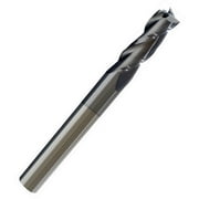 1/8" 3 Flute Single End 30  Carbide End Mill TiCN Coated, 1/2"Length of Cut, 1/8" Shank, 1-1/2" OAL