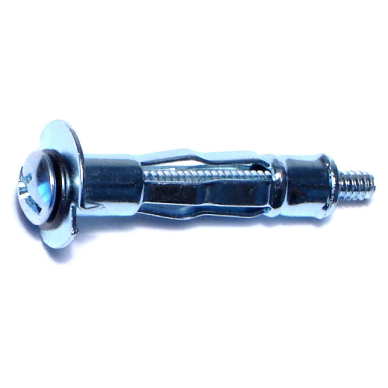 1/8"-32 Zinc Plated Steel Coarse Thread Short Pan Head Hollow Wall Anchors HWAS-114