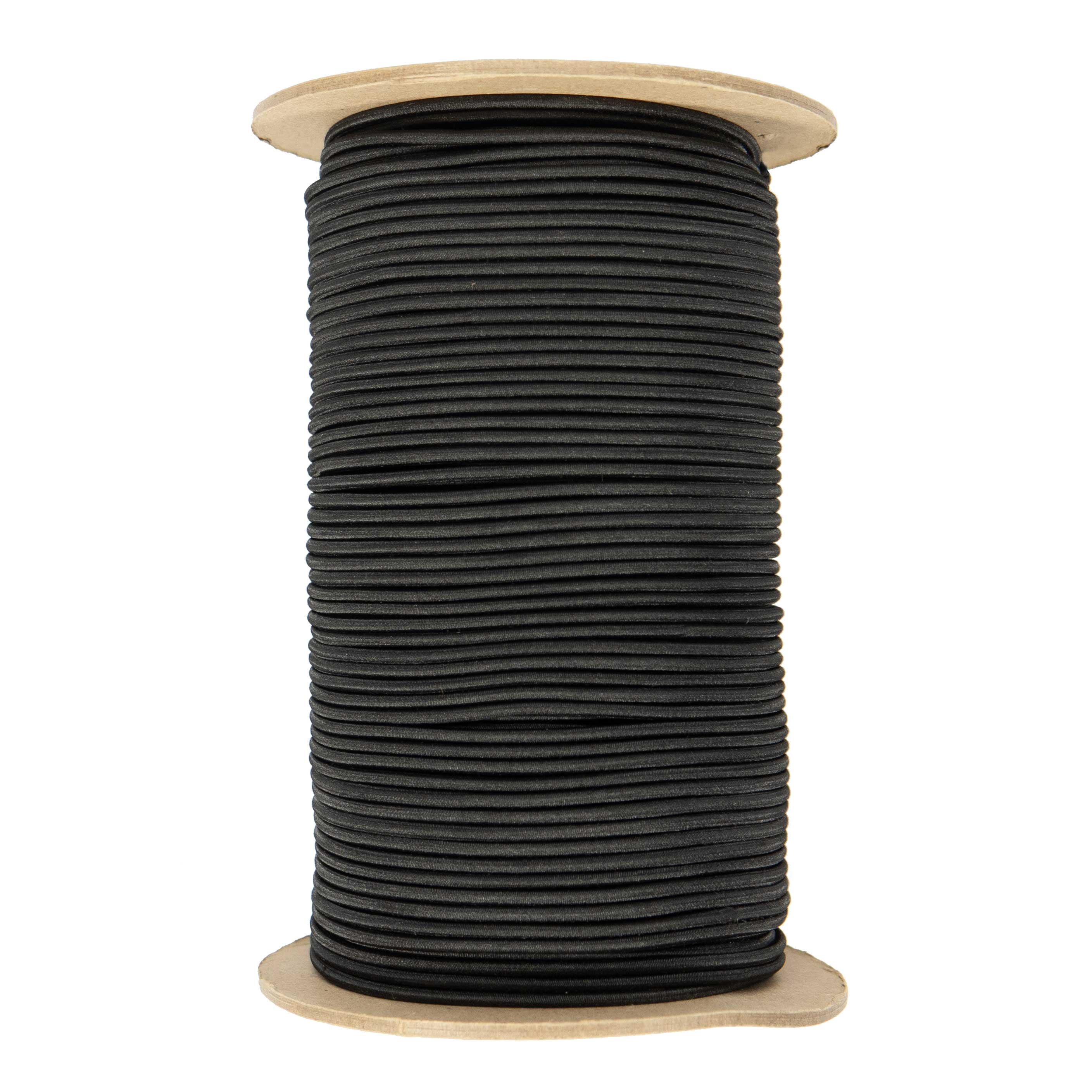 1/8''-3mm Black Polyester Shock Cord 100 ft 