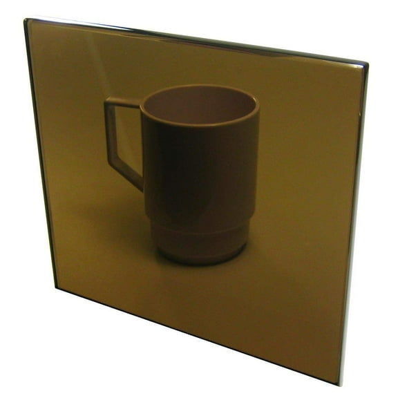 1/8" (3mm) Dark Tinted Bronze 12"x12" Translucent Smoke Acrylic Plexiglass 0.118" Thick #2370 Sheet AZM