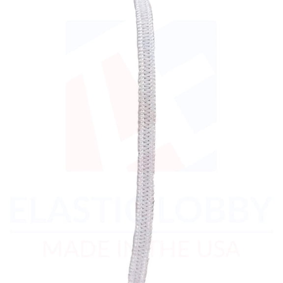 1/8" (3mm) Latex-Free White Knitted Elastic - US Made - 300 yards