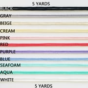 1/8" (3mm) Round Elastic Stretchy Ear Loop Rope Cord: Sewing Crafts DIY Masks Spandex and Nylon Material US Stock Ready to Ship (Blue, 5 yds)
