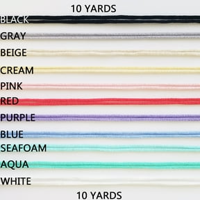 1/8" (3mm) Round Elastic Stretchy Ear Loop Rope Cord: Sewing Crafts DIY Masks Spandex and Nylon Material US Stock Ready to Ship (Pink, 10 yds)