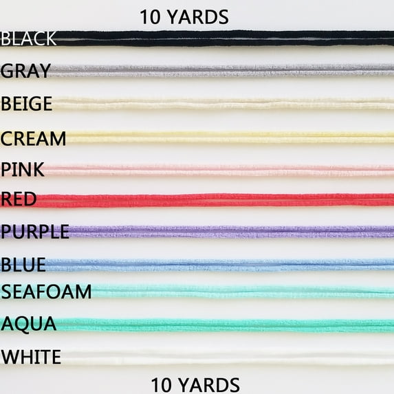 1/8" (3mm) Round Elastic Stretchy Ear Loop Rope Cord: Sewing Crafts DIY Masks Spandex and Nylon Material US Stock Ready to Ship (Pink, 10 yds)