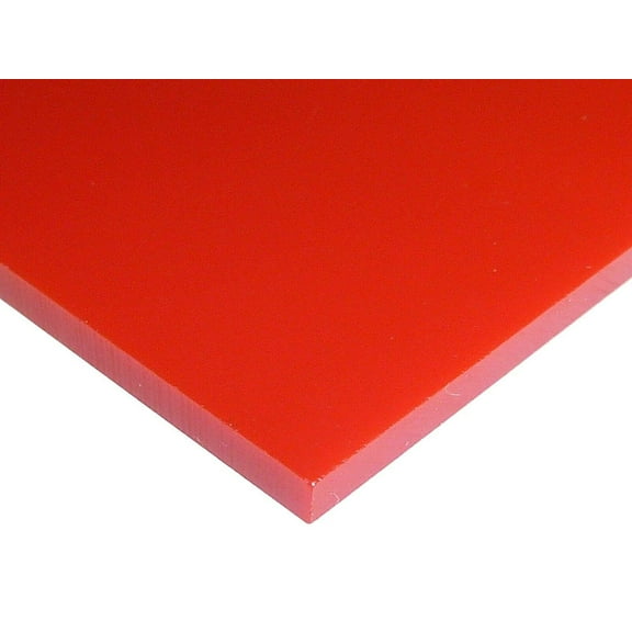 1/8" (3mm) Solid Red Acrylic Plexiglass Sheet 24"x12" Cast (0.118") Thick Nominal Size AZM