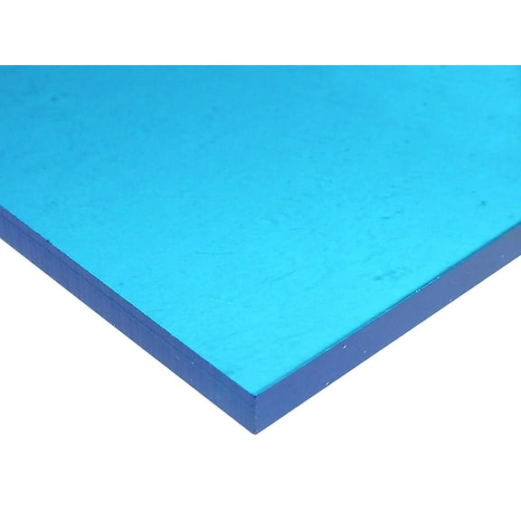 1/8" (3mm) Transparent Ocean Blue 12" x 12" Acrylic Plexiglass Sheet Cast 0.118" Thick #2069 AZM