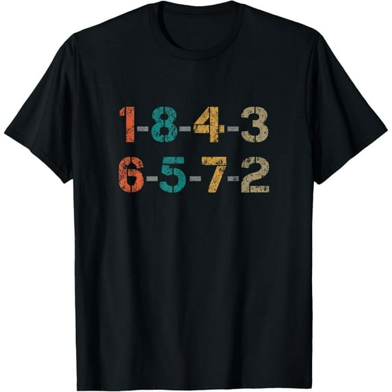 1-8-4-3-6-5-7-2 18436572 Firing Order Engine V8 Vintage T-Shirt