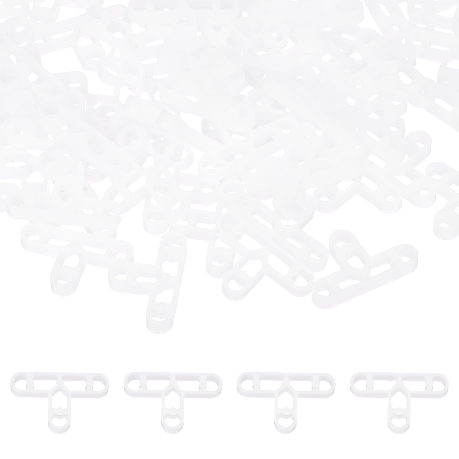 Uxcell 3/8" (10mm) T Type Tile Spacers, 300 Pcs Suit 10 mm Plastic Floor Wall Hexagonal Tile Spacers for Floor Wall Spacing Paving Tiling Installation Leveling Laying Tools, White