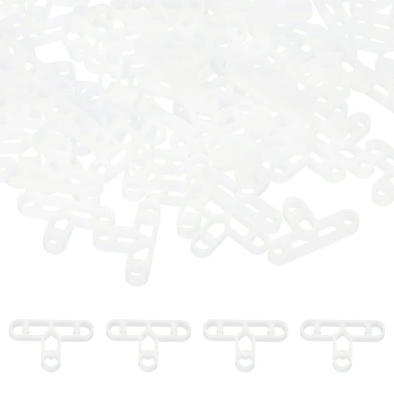 Uxcell 3/8" (10mm) T Type Tile Spacers, 300 Pcs Suit 10 mm Plastic Floor Wall Hexagonal Tile Spacers for Floor Wall Spacing Paving Tiling Installation Leveling Laying Tools, White