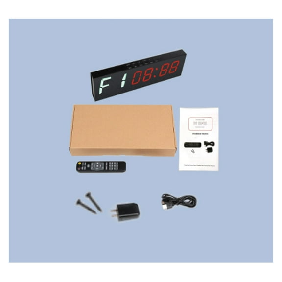 1.8" 6 Digits LED Interval Timer Count Down/Up Clock Stopwatch Workout Timer For Garage Home Gym Sport Training ,Multi-Functional