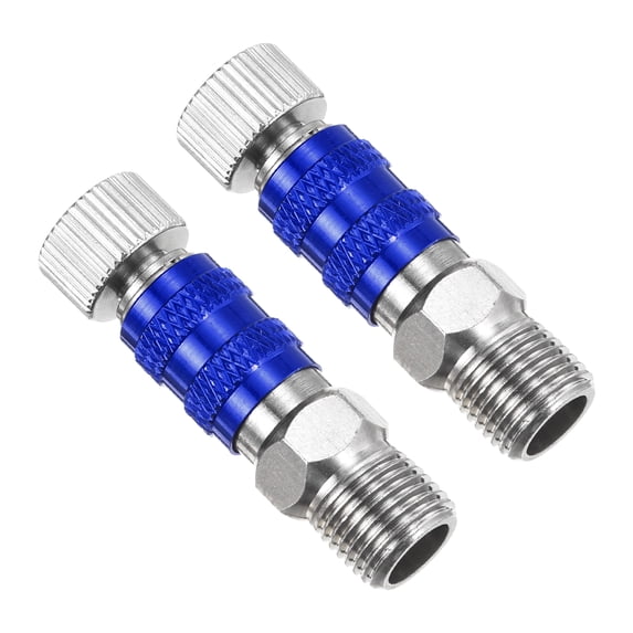 1/8 Air Brush Connector Adapters, 2pcs Air Brush Quick Connect Air Brush Quick Release, Blue