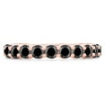 thumbnail image 1 of 1.8 CTW Round Black Diamond 0.75 Way Semi-Eternity Anniversary Wedding Band Ring in 14K Rose Gold - Size 6.5, 1 of 1