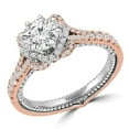 thumbnail image 1 of 1.8 CTW Round Diamond Halo Engagement Ring in 14K Two-Tone Gold - Size 3, 1 of 1