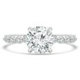thumbnail image 1 of 1.8 CTW Round Diamond Shared-Prong Solitaire with Accents Engagement Ring in 14K White Gold - Size 5.5, 1 of 1