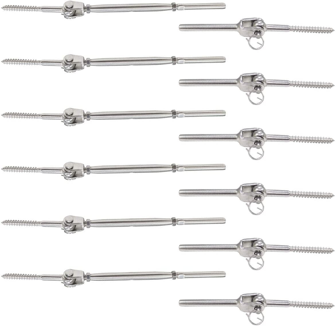 1/8" Cable Tensioner Kit for Cable Railing System， T316 Stainless Steel