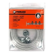 1/8 Cable Wire Rope Kit with Clips and Thimbles, Galvanized Wire, Peerless Chain Company, 1/8-inch diameter, #4742520R