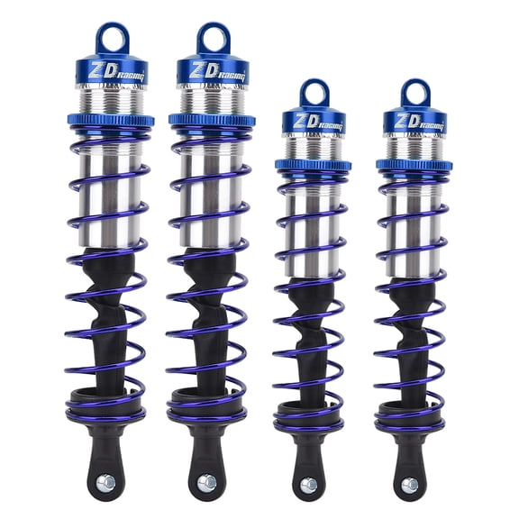 1/8 Car Metal Oil Pressure Adjustable 2pcs Front Shock Damper+2pcs Rear Shock Damper (Blue)