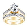 thumbnail image 1 of AFFY 1.8 Carat (Cttw) Round Shape White Natural Diamond Bridal Engagement Wedding Ring Set In 14k Solid Yellow Gold Ring Size-5.5, 1 of 1