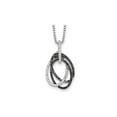 thumbnail image 1 of 1/8 Carat (Ctw) Black & White Diamond Circle Pendant Necklace in Sterling Silver with Chain, 1 of 5