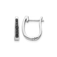 thumbnail image 1 of Gem & Harmony 1/8 Carat (Ctw) Enhanced Black Diamond Earrings in 14K White Gold for Women, 1 of 3