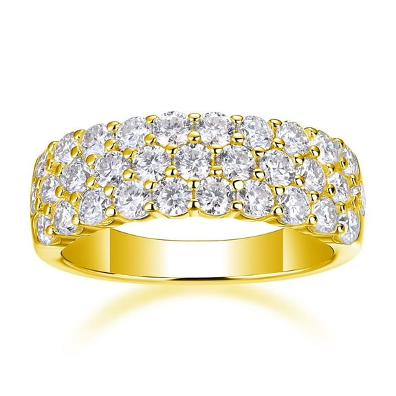 1.8 Carat Moissanite Rings for Women D Color VVS1 S925 Sterling Silver Round Cut Moissanite Wedding Rings Simulated Diamond Promise Rings Lab Diamond Rings