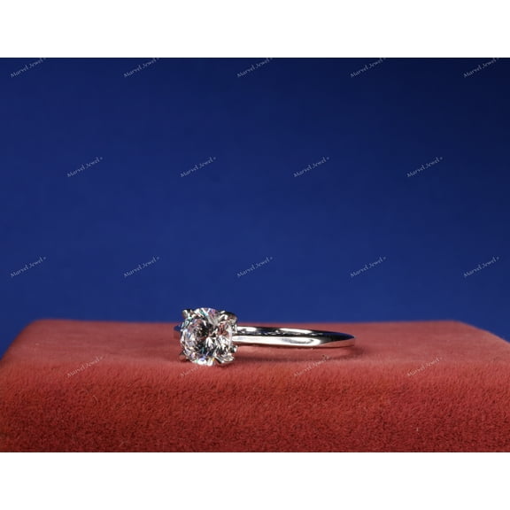 1.8 Carat Round Cut Diamond Ring Solitaire 14K White Gold Over