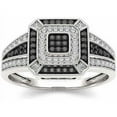 thumbnail image 1 of 1/8 Carat T.W. Diamond 10kt White Gold Black and White Fashion Ring, 1 of 1
