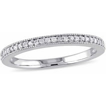 1/8 Carat T.W. Diamond Sterling Silver Semi-Eternity Anniversary Ring