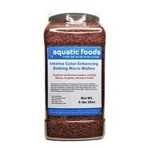1/8" Color Enhancing Sinking Micro Wafers for Bottom Fish, Shrimp, Crabs, Crayfish, All Tropical Fish…4-lb & 10oz lg Jar