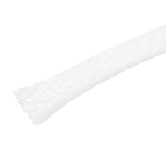 1/8" Expandable Braid Cable Sleeving Wrap Sleeve 100 Ft for Computer Cables, White