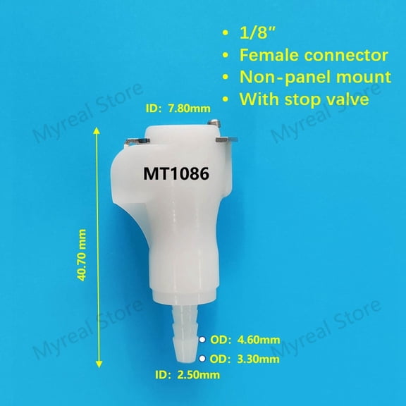 1-8 Female-CPC Liquid Quick Disconnect Connector, Plastic POM Shutoff
