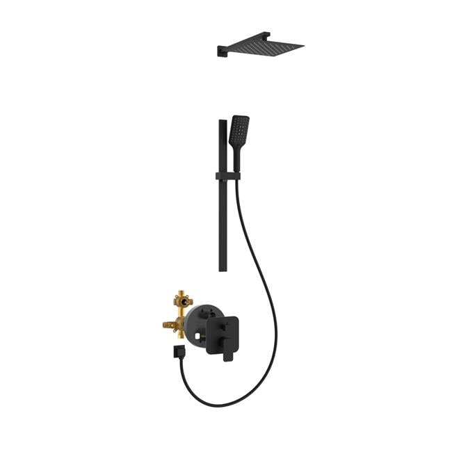 Matte Black Multi-Function Adjustable Shower System