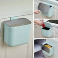 thumbnail image 1 of 1.8 Gallon Kitchen Hanging Small Trash Can with Stainless Steel Lid, Odor-Free Compost Bin, Space-Saving Garbage Can for Cabinet, Under Sink, RV, Bathroom, Green, 1 of 7