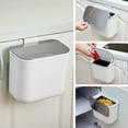 thumbnail image 1 of 1.8 Gallon Kitchen Hanging Small Trash Can with Stainless Steel Lid, Odor-Free Compost Bin, Space-Saving Garbage Can for Cabinet, Under Sink, RV, Bathroom, White, 1 of 7