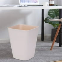 1.8 Gallon Small Trash Can, Plastic Bathroom Wastebasket, Heavy Duty Open Garbage Can for Kitchen Office Bathroom (Khaki/1 Pack) 9.02x11.54"