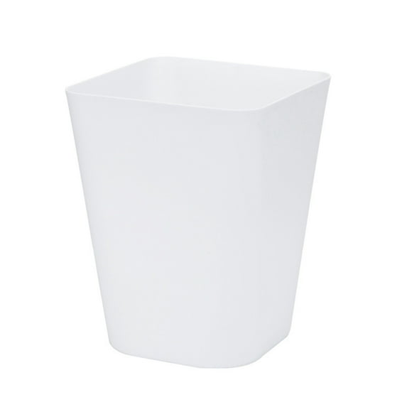 1.8 Gallon Small Trash Can, Plastic Bathroom Wastebasket, Heavy Duty Open Garbage Can for Kitchen Office Bathroom (White/1 Pack) 9.02x11.54"