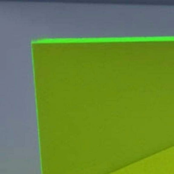 1/8" Green Neon Fluorescent Acrylic Plexiglass Sheet 12" x 12" Cast 3mm Thick AZM