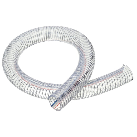 Uxcell Wire Reinforced Hose, Vinyl Suction Tubing High Pressure Chemical Resistant 1-3/4" x 3.3 Ft