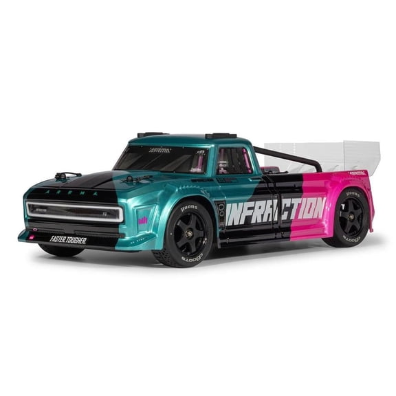 1/8 INFRACTION 223S DSC 4X4 RTR Brushless All-Road Street Bash Truck, Teal/Pink