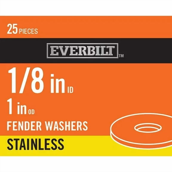 1/8 In. X 1 In. Stainless Fender Washer (25-Pack)