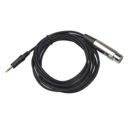 1/8 Inch 3.5mm Male to XLR 3 Pin Female Stereo Cable for , Smartphone, Amp, Computer, Speakers (Black)