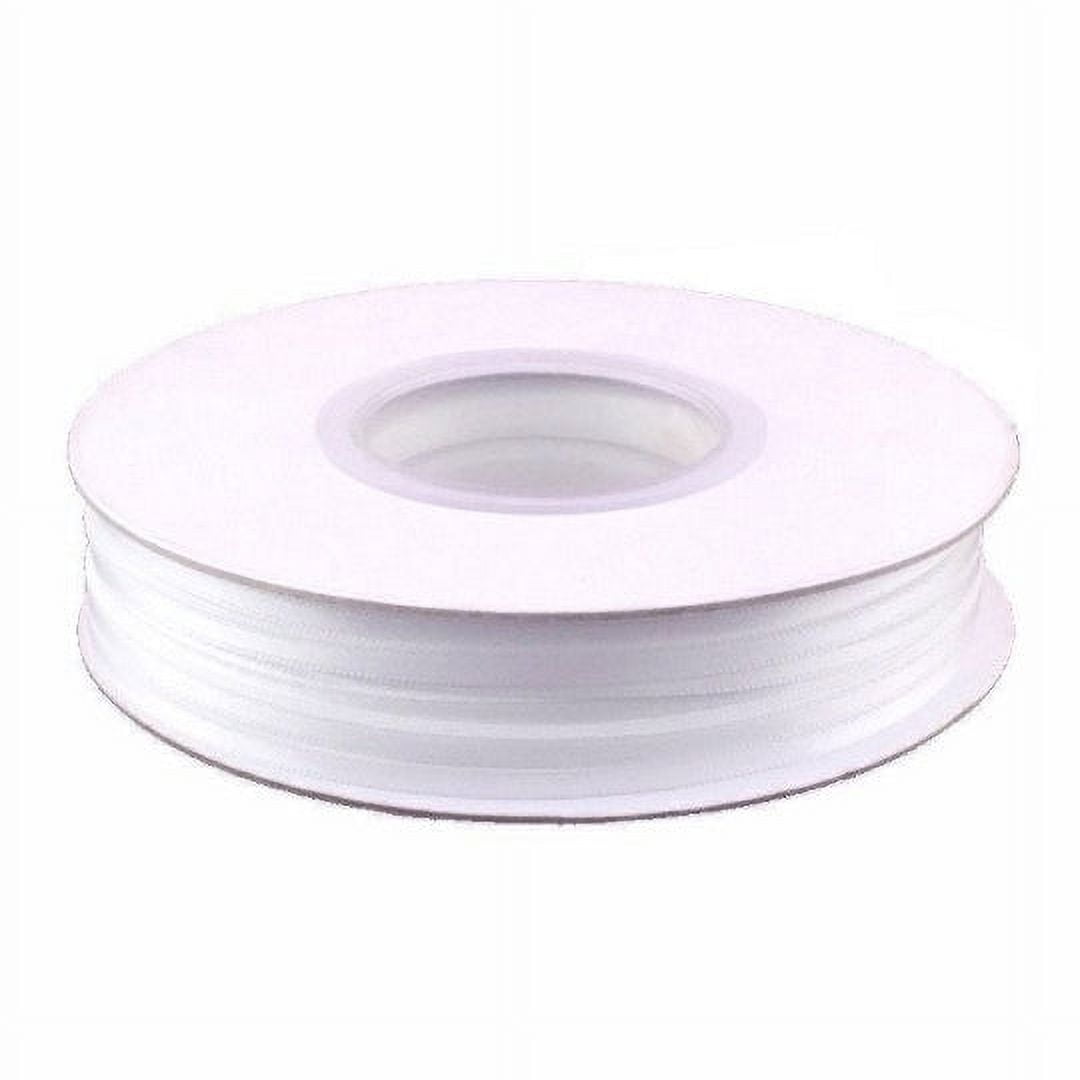 1/8 Inch Double Faced Satin Ribbon - White - 100 Yard Spool - Walmart.com