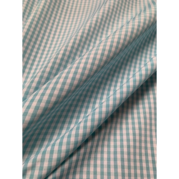 Burlap Fabric 1 8 Inch Gingham Fabric Aqua Per Yard 60 Inch Wide