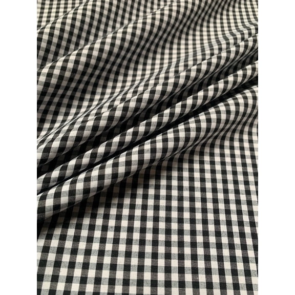 Burlap Fabric 1 8 Inch Gingham Fabric Black Per Yard 60 Inch Wide