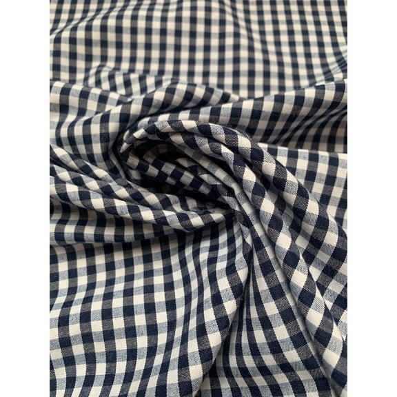 Burlap Fabric 1 8 Inch Gingham Fabric Navy Per Yard 60 Inch Wide