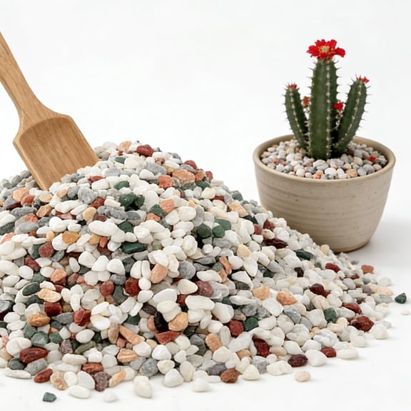 1/8 Inch Natural Aquarium Gravel, Small Pebbles for Fish Tank, Indoor Plants & Succulents, Mixed Color Mini River Rocks for Drainage, Terrarium, Top Dressing & Vase Filler, 3 lb