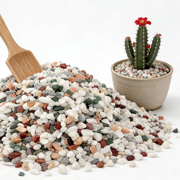 1/8 Inch Natural Aquarium Gravel, Small Pebbles for Fish Tank, Indoor Plants & Succulents, Mixed Color Mini River Rocks for Drainage, Terrarium, Top Dressing & Vase Filler, 6 lb