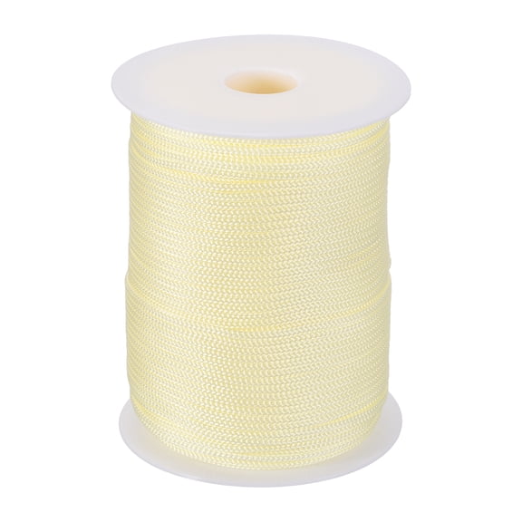 1/8 Inch Polypropylene Rope Braided Ropes, 400ft Nylon Rope Hollow Utility Cord for Clothesline, Camping, Hiking, Outdoor, Beige