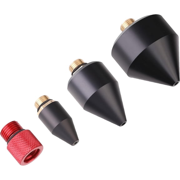 1/8-Inch Rubber Tip Set for Air Blow Gun, 4 Pieces Air Compressor Gun Nozzle with 1/2-Inch High Flow Adapter