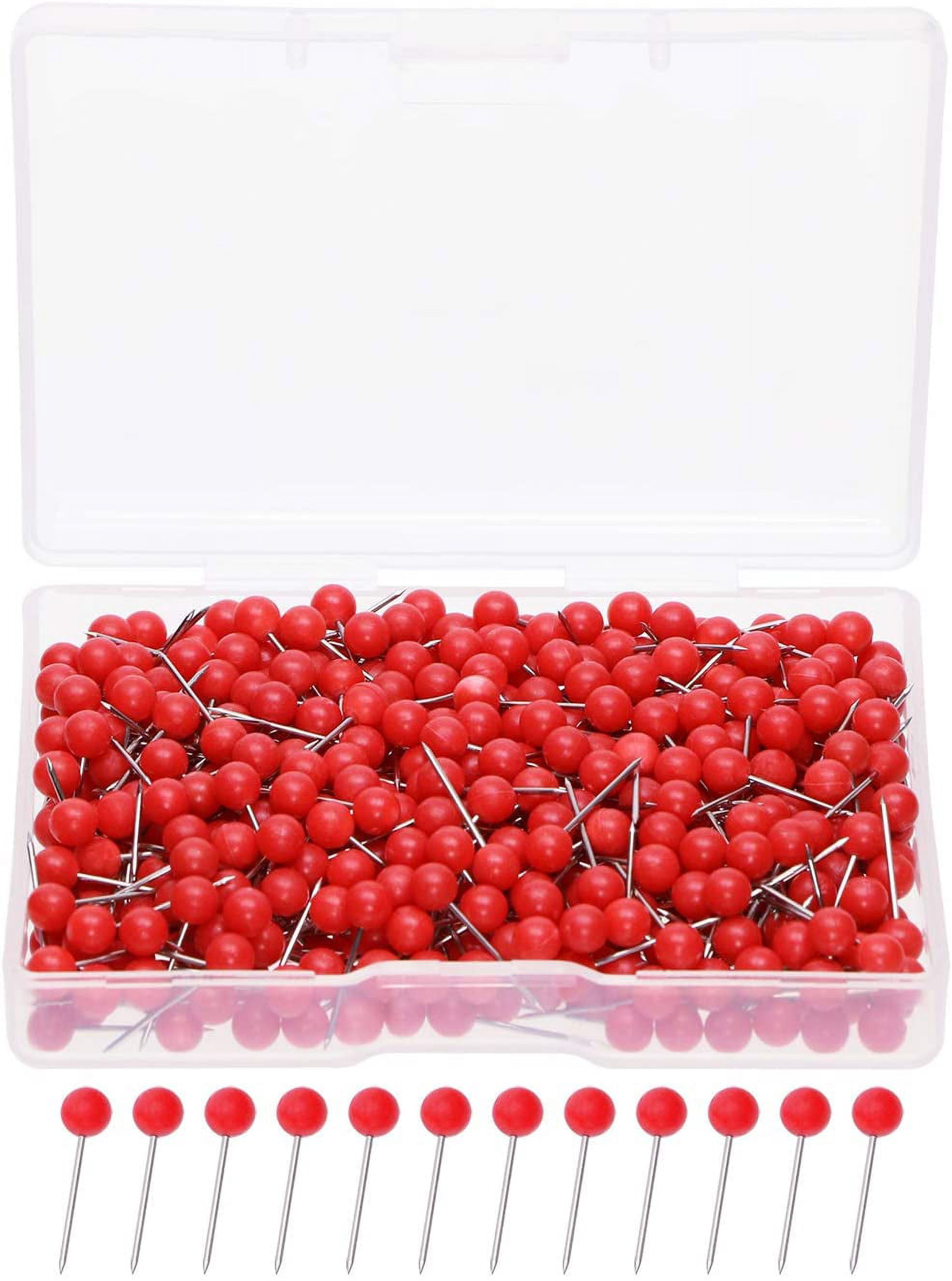 1/8 Inch Small Round Ball HeadPush Pins Map Thumb Tacks for Travel Map ...